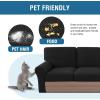 imageHVERSAILTEX MultiPieces Sofa Covers Stretch Couch Covers Form Fitted Seats and Back Cushions Covers 3 Seat Covers Plus 3 Back Cusion Covers Bonus 2 Armrest Covers GreyBlack
