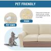 imageHVERSAILTEX MultiPieces Sofa Covers Stretch Couch Covers Form Fitted Seats and Back Cushions Covers 3 Seat Covers Plus 3 Back Cusion Covers Bonus 2 Armrest Covers GreyNatural