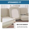 imageHVERSAILTEX MultiPieces Sofa Covers Stretch Couch Covers Form Fitted Seats and Back Cushions Covers 3 Seat Covers Plus 3 Back Cusion Covers Bonus 2 Armrest Covers GreyIsland Fossi