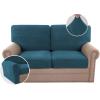 imageHVERSAILTEX MultiPieces Sofa Covers Stretch Couch Covers Form Fitted Seats and Back Cushions Covers 3 Seat Covers Plus 3 Back Cusion Covers Bonus 2 Armrest Covers GreyDeep Teal