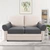 imageHVERSAILTEX MultiPieces Sofa Covers Stretch Couch Covers Form Fitted Seats and Back Cushions Covers 3 Seat Covers Plus 3 Back Cusion Covers Bonus 2 Armrest Covers GreyNeutral Gray