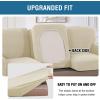 imageHVERSAILTEX MultiPieces Sofa Covers Stretch Couch Covers Form Fitted Seats and Back Cushions Covers 3 Seat Covers Plus 3 Back Cusion Covers Bonus 2 Armrest Covers GreyNatural