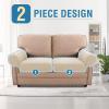 imageHVERSAILTEX MultiPieces Sofa Covers Stretch Couch Covers Form Fitted Seats and Back Cushions Covers 3 Seat Covers Plus 3 Back Cusion Covers Bonus 2 Armrest Covers GreyNatural