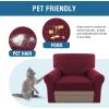 imageHVERSAILTEX MultiPieces Sofa Covers Stretch Couch Covers Form Fitted Seats and Back Cushions Covers 3 Seat Covers Plus 3 Back Cusion Covers Bonus 2 Armrest Covers GreyBurgundy