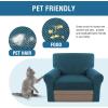 imageHVERSAILTEX MultiPieces Sofa Covers Stretch Couch Covers Form Fitted Seats and Back Cushions Covers 3 Seat Covers Plus 3 Back Cusion Covers Bonus 2 Armrest Covers GreyDeep Teal