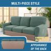 imageHVERSAILTEX MultiPieces Sofa Covers Stretch Couch Covers Form Fitted Seats and Back Cushions Covers 3 Seat Covers Plus 3 Back Cusion Covers Bonus 2 Armrest Covers GreySage