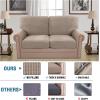 imageHVERSAILTEX MultiPieces Sofa Covers Stretch Couch Covers Form Fitted Seats and Back Cushions Covers 3 Seat Covers Plus 3 Back Cusion Covers Bonus 2 Armrest Covers GreySand