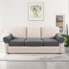 imageHVERSAILTEX MultiPieces Sofa Covers Stretch Couch Covers Form Fitted Seats and Back Cushions Covers 3 Seat Covers Plus 3 Back Cusion Covers Bonus 2 Armrest Covers GreyNeutral Gray