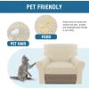 imageHVERSAILTEX MultiPieces Sofa Covers Stretch Couch Covers Form Fitted Seats and Back Cushions Covers 3 Seat Covers Plus 3 Back Cusion Covers Bonus 2 Armrest Covers GreyNatural