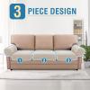 imageHVERSAILTEX MultiPieces Sofa Covers Stretch Couch Covers Form Fitted Seats and Back Cushions Covers 3 Seat Covers Plus 3 Back Cusion Covers Bonus 2 Armrest Covers GreyIvory