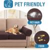 imageHVERSAILTEX MultiPieces Sofa Covers Stretch Couch Covers Form Fitted Seats and Back Cushions Covers 3 Seat Covers Plus 3 Back Cusion Covers Bonus 2 Armrest Covers GreyChocolate