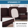 imageHVERSAILTEX MultiPieces Sofa Covers Stretch Couch Covers Form Fitted Seats and Back Cushions Covers 3 Seat Covers Plus 3 Back Cusion Covers Bonus 2 Armrest Covers GreyChocolate