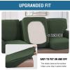 imageHVERSAILTEX MultiPieces Sofa Covers Stretch Couch Covers Form Fitted Seats and Back Cushions Covers 3 Seat Covers Plus 3 Back Cusion Covers Bonus 2 Armrest Covers GreyBronze Green