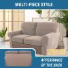 imageHVERSAILTEX MultiPieces Sofa Covers Stretch Couch Covers Form Fitted Seats and Back Cushions Covers 3 Seat Covers Plus 3 Back Cusion Covers Bonus 2 Armrest Covers GreySand