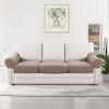imageHVERSAILTEX MultiPieces Sofa Covers Stretch Couch Covers Form Fitted Seats and Back Cushions Covers 3 Seat Covers Plus 3 Back Cusion Covers Bonus 2 Armrest Covers GreySand