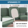 imageHVERSAILTEX MultiPieces Sofa Covers Stretch Couch Covers Form Fitted Seats and Back Cushions Covers 3 Seat Covers Plus 3 Back Cusion Covers Bonus 2 Armrest Covers GreyLoden Frost