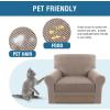 imageHVERSAILTEX MultiPieces Sofa Covers Stretch Couch Covers Form Fitted Seats and Back Cushions Covers 3 Seat Covers Plus 3 Back Cusion Covers Bonus 2 Armrest Covers GreySand