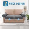 imageHVERSAILTEX MultiPieces Sofa Covers Stretch Couch Covers Form Fitted Seats and Back Cushions Covers 3 Seat Covers Plus 3 Back Cusion Covers Bonus 2 Armrest Covers GreyNeutral Gray