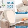imageHVERSAILTEX MultiPieces Sofa Covers Stretch Couch Covers Form Fitted Seats and Back Cushions Covers 3 Seat Covers Plus 3 Back Cusion Covers Bonus 2 Armrest Covers GreyIvory