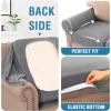 imageHVERSAILTEX MultiPieces Sofa Covers Stretch Couch Covers Form Fitted Seats and Back Cushions Covers 3 Seat Covers Plus 3 Back Cusion Covers Bonus 2 Armrest Covers GreyDove