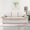imageHVERSAILTEX MultiPieces Sofa Covers Stretch Couch Covers Form Fitted Seats and Back Cushions Covers 3 Seat Covers Plus 3 Back Cusion Covers Bonus 2 Armrest Covers GreyIvory