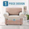 imageHVERSAILTEX MultiPieces Sofa Covers Stretch Couch Covers Form Fitted Seats and Back Cushions Covers 3 Seat Covers Plus 3 Back Cusion Covers Bonus 2 Armrest Covers GreyIvory