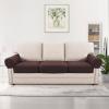 imageHVERSAILTEX MultiPieces Sofa Covers Stretch Couch Covers Form Fitted Seats and Back Cushions Covers 3 Seat Covers Plus 3 Back Cusion Covers Bonus 2 Armrest Covers GreyChocolate