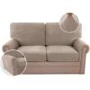 imageHVERSAILTEX MultiPieces Sofa Covers Stretch Couch Covers Form Fitted Seats and Back Cushions Covers 3 Seat Covers Plus 3 Back Cusion Covers Bonus 2 Armrest Covers GreySand