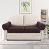 imageHVERSAILTEX MultiPieces Sofa Covers Stretch Couch Covers Form Fitted Seats and Back Cushions Covers 3 Seat Covers Plus 3 Back Cusion Covers Bonus 2 Armrest Covers GreyChocolate