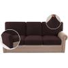 imageHVERSAILTEX MultiPieces Sofa Covers Stretch Couch Covers Form Fitted Seats and Back Cushions Covers 3 Seat Covers Plus 3 Back Cusion Covers Bonus 2 Armrest Covers GreyChocolate