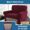 imageHVERSAILTEX MultiPieces Sofa Covers Stretch Couch Covers Form Fitted Seats and Back Cushions Covers 3 Seat Covers Plus 3 Back Cusion Covers Bonus 2 Armrest Covers GreyBurgundy