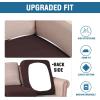 imageHVERSAILTEX MultiPieces Sofa Covers Stretch Couch Covers Form Fitted Seats and Back Cushions Covers 3 Seat Covers Plus 3 Back Cusion Covers Bonus 2 Armrest Covers GreyChocolate