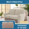 imageHVERSAILTEX MultiPieces Sofa Covers Stretch Couch Covers Form Fitted Seats and Back Cushions Covers 3 Seat Covers Plus 3 Back Cusion Covers Bonus 2 Armrest Covers GreyIsland Fossi