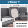 imageHVERSAILTEX MultiPieces Sofa Covers Stretch Couch Covers Form Fitted Seats and Back Cushions Covers 3 Seat Covers Plus 3 Back Cusion Covers Bonus 2 Armrest Covers GreyNeutral Gray