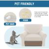 imageHVERSAILTEX MultiPieces Sofa Covers Stretch Couch Covers Form Fitted Seats and Back Cushions Covers 3 Seat Covers Plus 3 Back Cusion Covers Bonus 2 Armrest Covers GreyIvory