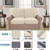 imageHVERSAILTEX MultiPieces Sofa Covers Stretch Couch Covers Form Fitted Seats and Back Cushions Covers 3 Seat Covers Plus 3 Back Cusion Covers Bonus 2 Armrest Covers GreyNatural