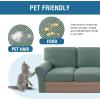 imageHVERSAILTEX MultiPieces Sofa Covers Stretch Couch Covers Form Fitted Seats and Back Cushions Covers 3 Seat Covers Plus 3 Back Cusion Covers Bonus 2 Armrest Covers GreySage