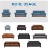 imageHVERSAILTEX MultiPieces Sofa Covers Stretch Couch Covers Form Fitted Seats and Back Cushions Covers 3 Seat Covers Plus 3 Back Cusion Covers Bonus 2 Armrest Covers GreyDusty Blue
