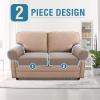 imageHVERSAILTEX MultiPieces Sofa Covers Stretch Couch Covers Form Fitted Seats and Back Cushions Covers 3 Seat Covers Plus 3 Back Cusion Covers Bonus 2 Armrest Covers GreySand