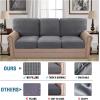 imageHVERSAILTEX MultiPieces Sofa Covers Stretch Couch Covers Form Fitted Seats and Back Cushions Covers 3 Seat Covers Plus 3 Back Cusion Covers Bonus 2 Armrest Covers GreyNeutral Gray