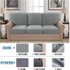 imageHVERSAILTEX MultiPieces Sofa Covers Stretch Couch Covers Form Fitted Seats and Back Cushions Covers 3 Seat Covers Plus 3 Back Cusion Covers Bonus 2 Armrest Covers GreyDove