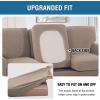 imageHVERSAILTEX MultiPieces Sofa Covers Stretch Couch Covers Form Fitted Seats and Back Cushions Covers 3 Seat Covers Plus 3 Back Cusion Covers Bonus 2 Armrest Covers GreySand