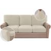 imageHVERSAILTEX MultiPieces Sofa Covers Stretch Couch Covers Form Fitted Seats and Back Cushions Covers 3 Seat Covers Plus 3 Back Cusion Covers Bonus 2 Armrest Covers GreyIsland Fossi