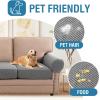 imageHVERSAILTEX MultiPieces Sofa Covers Stretch Couch Covers Form Fitted Seats and Back Cushions Covers 3 Seat Covers Plus 3 Back Cusion Covers Bonus 2 Armrest Covers GreyDove