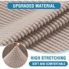 imageHVERSAILTEX MultiPieces Sofa Covers Stretch Couch Covers Form Fitted Seats and Back Cushions Covers 3 Seat Covers Plus 3 Back Cusion Covers Bonus 2 Armrest Covers GreySand