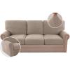 imageHVERSAILTEX MultiPieces Sofa Covers Stretch Couch Covers Form Fitted Seats and Back Cushions Covers 3 Seat Covers Plus 3 Back Cusion Covers Bonus 2 Armrest Covers GreySand