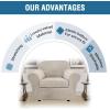 imageHVERSAILTEX Real Velvet Plush 3 Piece Stretch Sofa Covers Couch Covers for 2 Cushion Couch Loveseat Covers Width Up to 72 Inch Feature Thick Soft Stay in Place Medium Sofa Bronze BrownFrench Oak