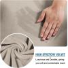 imageHVERSAILTEX Real Velvet Plush 3 Piece Stretch Sofa Covers Couch Covers for 2 Cushion Couch Loveseat Covers Width Up to 72 Inch Feature Thick Soft Stay in Place Medium Sofa Bronze BrownFrench Oak