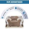 imageHVERSAILTEX Real Velvet Plush 3 Piece Stretch Sofa Covers Couch Covers for 2 Cushion Couch Loveseat Covers Width Up to 72 Inch Feature Thick Soft Stay in Place Medium Sofa Bronze BrownCamel