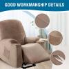 imageHVERSAILTEX Rich Velvet Stretch Recliner Slipcovers 1 Piece Electric Power Lift Recliner Chair Cover Fitted Standard Large Power Lift Recliner with Side Pocket Soft and Thick Single Seat GreyTaupe